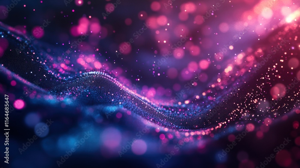 Aufkleber a beautiful abstract composition featuring out-of-focus lights with a bokeh effect on a dark, moody 