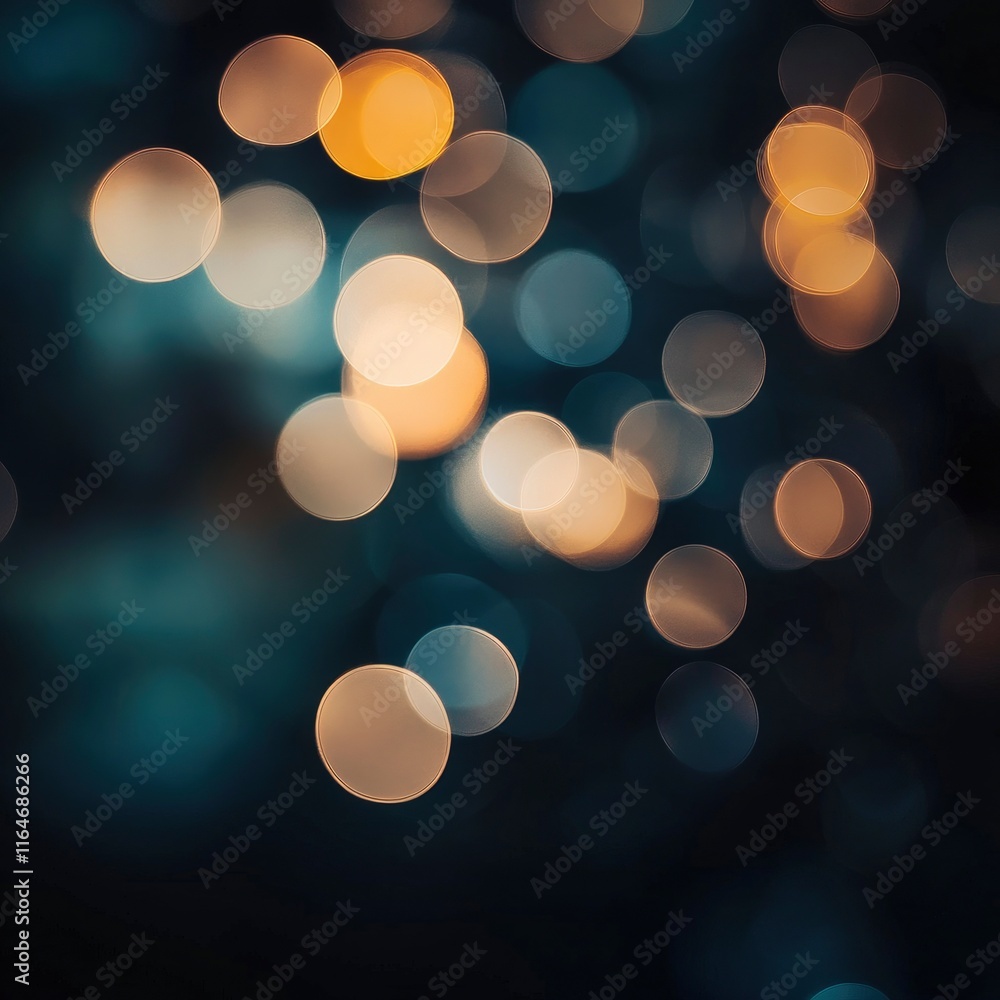 Aufkleber a beautiful abstract composition featuring out-of-focus lights with a bokeh effect on a dark, moody 