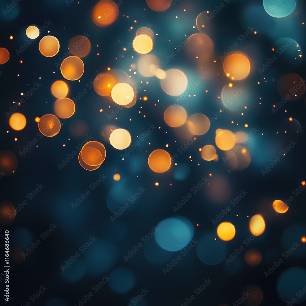 Aufkleber a beautiful abstract composition featuring out-of-focus lights with a bokeh effect on a dark, moody 