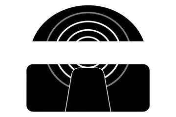 creative medical mri machine icon concept