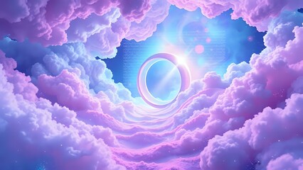 Obraz premium Dreamlike Interdimensional Portal Landscape