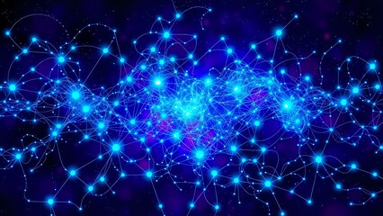 Abstract Bioluminescent Galaxy in Art Nouveau Style for High-End Tech Websites