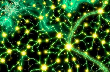 Radiant Neural Network Art Nouveau Bioluminescent Design - 3:2 Aspect Ratio