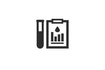 creative medical lab results icon concept
