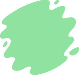 Abstract Green Splash Shape