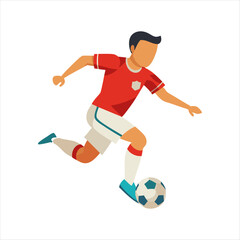 black vector of soccer player silhouette in dynamic movement, minimalist logo style 