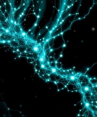 Luminescent Neural Network: Art Nouveau Cybernetic Glow