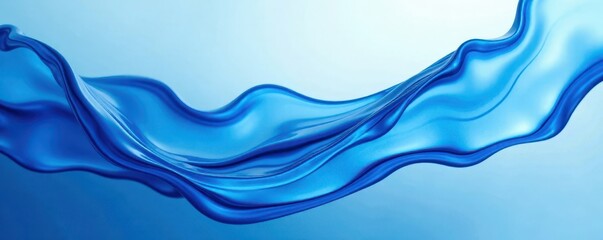 Naklejka premium Abstract swirling blue liquid, flowing seamlessly , aqua, graphic