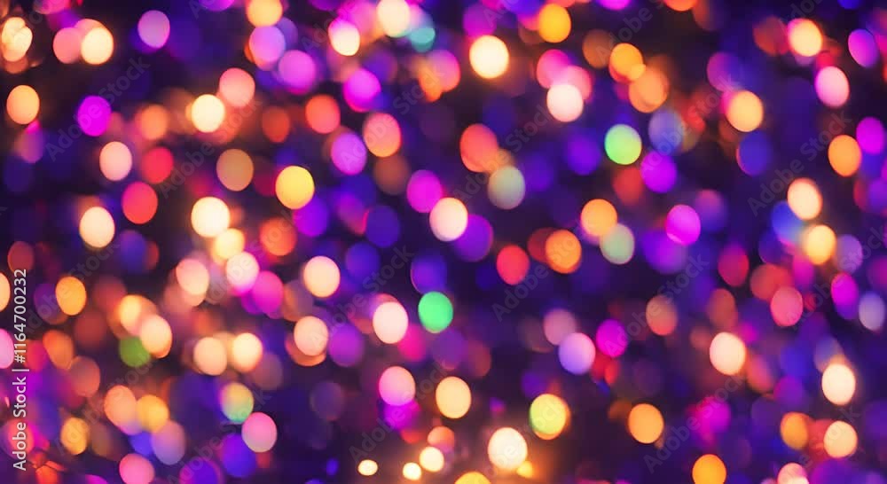 Poster a dynamic and colorful bokeh background with a multitude of glowing light circles perfect for festiv