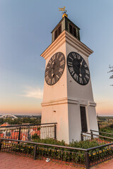 Clock tower in Petrovaradin Fortress, Novi Sad, Serbia