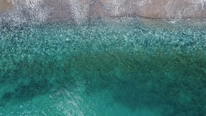 Aerial drone sea waves