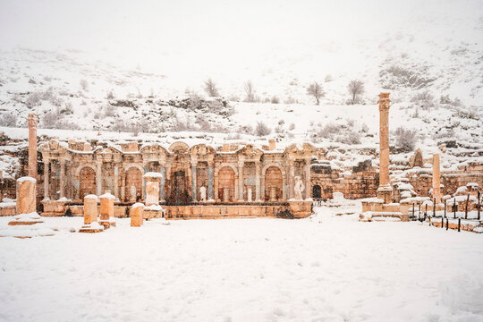 To visit the sprawling ruins of Sagalassos, high amid the jagged peaks of Ak Dag, is to approach myth: the ancient ruined city set in stark . Sagalassos Ancient City under the snow on a winter day. - Powered by Adobe