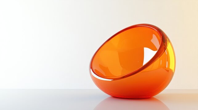 Orange translucent modern chair.