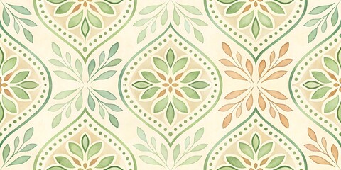 abstract geometrical seamless pattern. hand painted green ornament on white background. monochrome watercolor texture. print for packaging paper, fabric, wrapping gifts, scrapbooking wallpaper 
