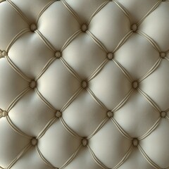 Luxurious soft white tufted upholstery with braided rope details