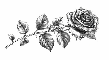 black rose monochrome