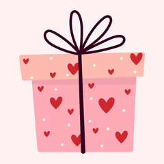 Saint Valentine's cute romantic presents. Trendy modern vector illustration, hand drawn.