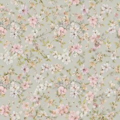 Sweet flower watercolor seamless pattern.soft pastel colors water color seamless pattern for beauty products or other.