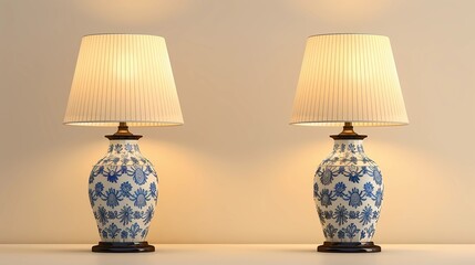 lamp on the table
