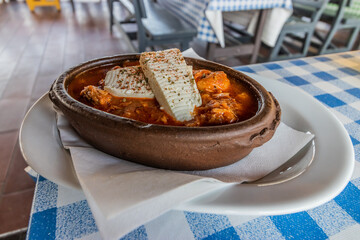 Dish in Serbia - Muckalica, stew made of barbecued meat and vegetables.