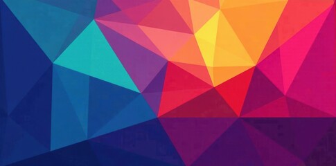 Fototapeta premium Interlocking geometric triangles, vibrant hues, triangle pattern, abstract art, geometric