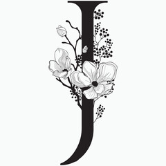 font lettering decorative floral series 