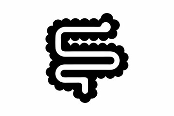 Obraz premium creative medical intestine icon concept 