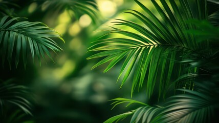 Tropical leaves background created with Generative AI