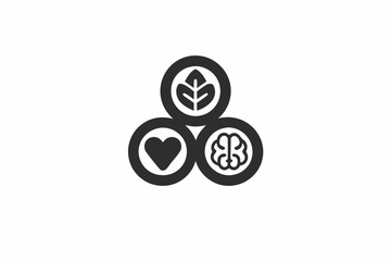 creative medical holistic medicine icon concept