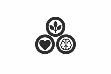 creative medical holistic medicine icon concept