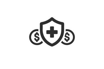 creative medical health insurance icon concept