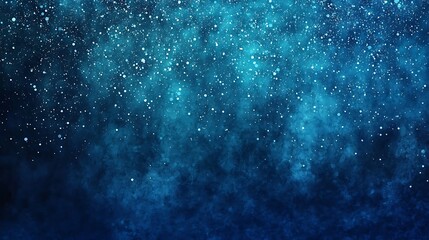 Obraz premium gentle snowfall with sparkling flakes on a gradient blue winter background