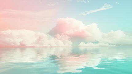 A pastel gradient that transitions from light sky blue to soft mint green, creating a gentle, airy visual