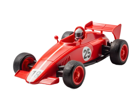 Isolated Red Racing Car Toy 
