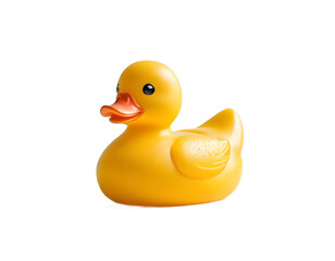 Isolated Yellow Rubber Duck Toy for Childrens Products