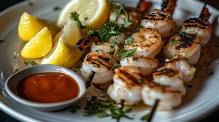 Grilled chicken with vegetables and potatoes on a plate