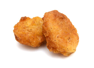 Chicken nuggets isolated on white background