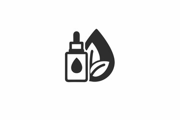 creative medical essential oils icon concept