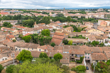 Carcassonne in France, a famous landmark one of the most well preserved citadel in the world  