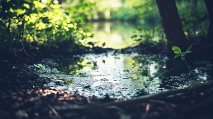 Fototapeta premium Pollution Prevention in Urban Parks and Green Spaces
