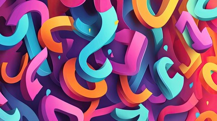 Fototapeta premium Abstract colorful 3D shapes background.