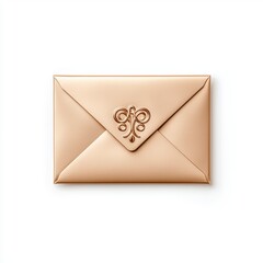Elegant rose gold envelope designed for invitations or personal messages, showcasing luxury and sophistication.