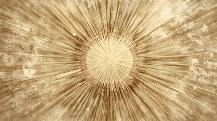 Abstract sunburst design in vintage sepia tones for retro look, burst, vintage. Sunburst. Illustration
