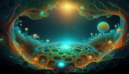 Photosynthesis and Light Intensity and copy space for text
