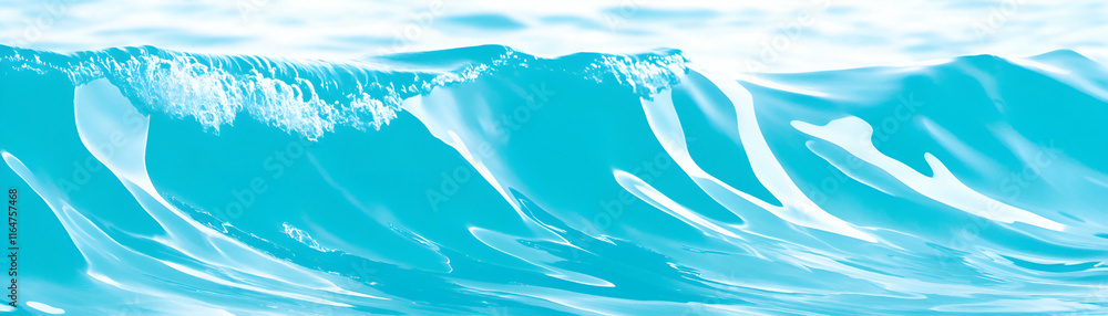 Poster aqua ocean wave abstract background, turquoise water texture with dynamic flowing lines, creating a 