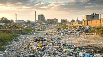Gloomy Urban Waste in Forgotten Industrial Area