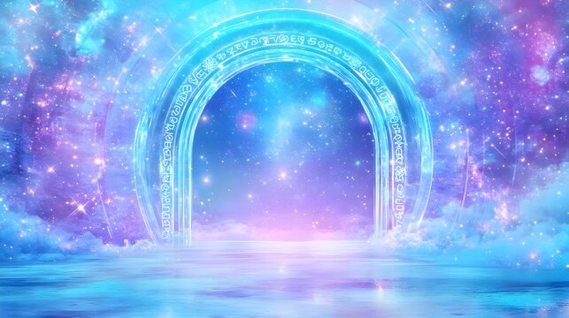 celestial gateway: fantasy portal background - cosmic/nebula backgr.