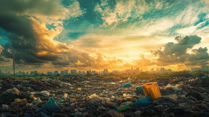 Rural Community Waste Collection in Gloomy Countryside