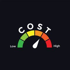 Obraz premium illustration of cost design concept