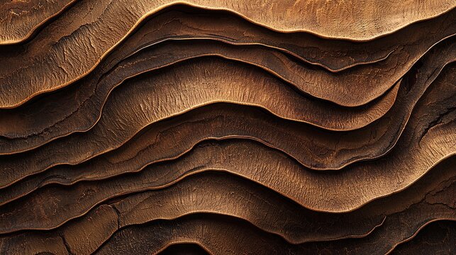 Close-up view of intricate bark texture with deep grooves in rich brown tones